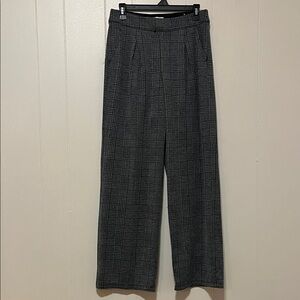Max Studio Charcoal Checkered Pants